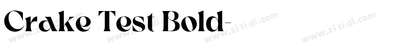 Crake Test Bold字体转换